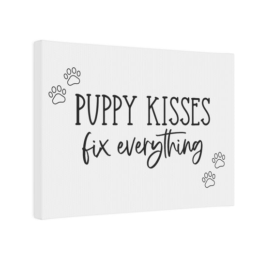 Puppy Kisses Fix Everything Canvas Photo Tile