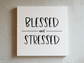 Blessed and Stressed Canvas Print